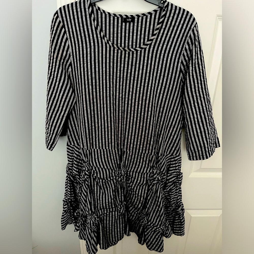 Gray & Black Tulip Dress. Size: Small. Worn Once